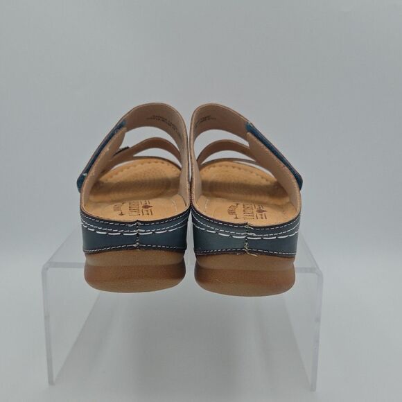 NWOB L'Artiste Spring Step Floral Multicolored Leather Wedge Sandal Size 40 US 9 - Picture 5 of 8